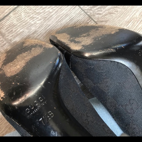 Gucci horsebit GG Monogram heels - Picture 5 of 6